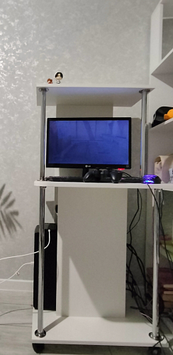 Компьютерный стол КСТ-12 белый  - Уцененный экземпляр фото покупателя 31