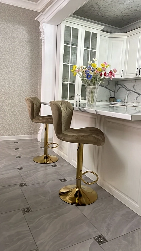 Барный стул Porch dark beige / chrome фото покупателя 30