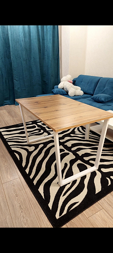 Деревянный стол Лота Лофт 120х75 белый матовый / дуб крафт золотой фото покупателя 294