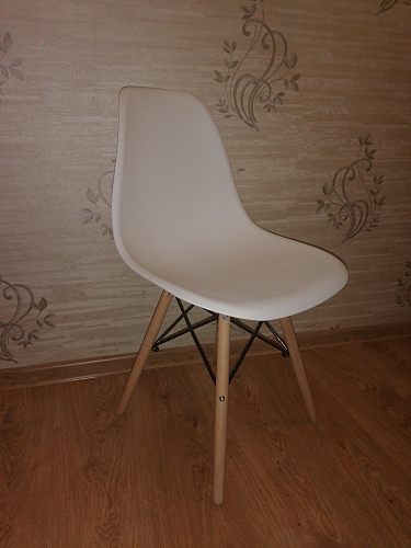 Пластиковый стул Eames PC-015 серо-голубой / дерево фото покупателя 113