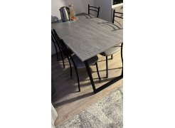 Стол Лота Лофт 140 25 мм черный матовый / бетон фото покупателя 513