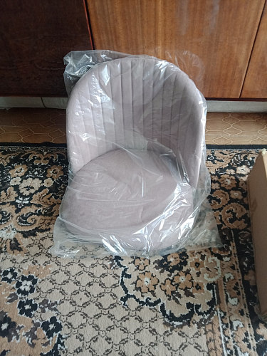 Стул на металлокаркасе Gabi 1 light purple / black / gold фото покупателя 211