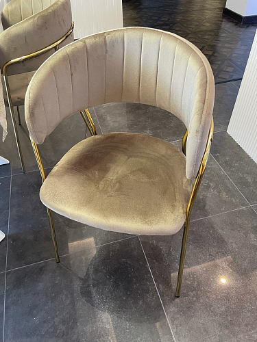 Стул на металлокаркасе Kamelia голубой / голубой / золотой фото покупателя 41