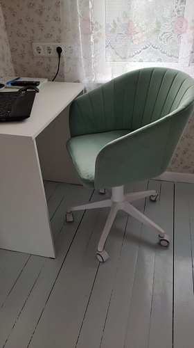 Компьютерное кресло Тибо светло-коричневый / белый фото покупателя 53