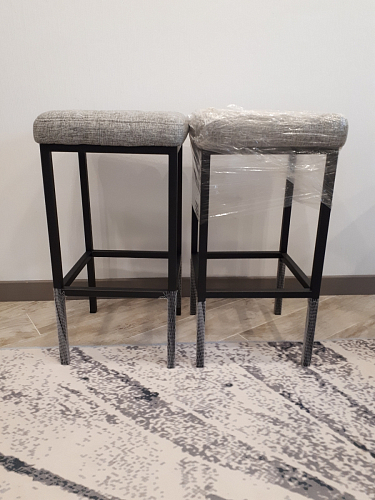 Барный стул Лофт микровелюр катания блэк / черный матовый фото покупателя 322