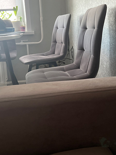 Стул на металлокаркасе Чилли синяя ткань / белый фото покупателя 495