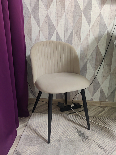 Стул на металлокаркасе Gabi 1 light blue / black / gold фото покупателя 840