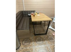 Стол Лота Лофт 140 25 мм черный матовый / бетон фото покупателя 90