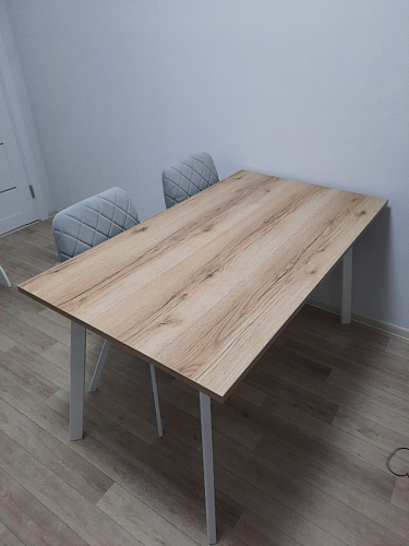 Стол Тринити Лофт 120 32 мм дуб галифакс табако / черный матовый фото покупателя 905