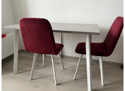 Стол Тринити Лофт 120 32 мм бетон / черный матовый фото покупателя 59