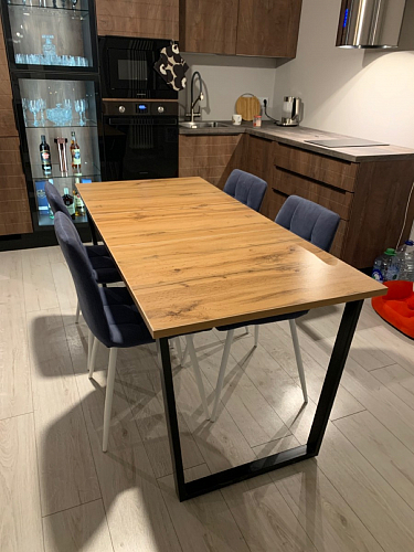 Деревянный стол Лота Лофт 120x75 дуб крафт табачный / черный матовый фото покупателя 74