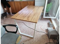 Стол Лота Лофт 140 25 мм юта / белый матовый фото покупателя 51