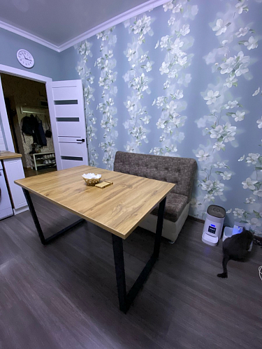 Стол Лота Лофт 140 25 мм черный матовый / бетон фото покупателя 521
