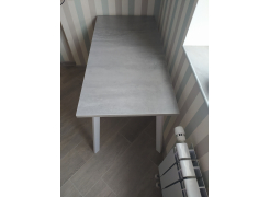 Стол Тринити Лофт 120 32 мм бетон / черный матовый фото покупателя 104