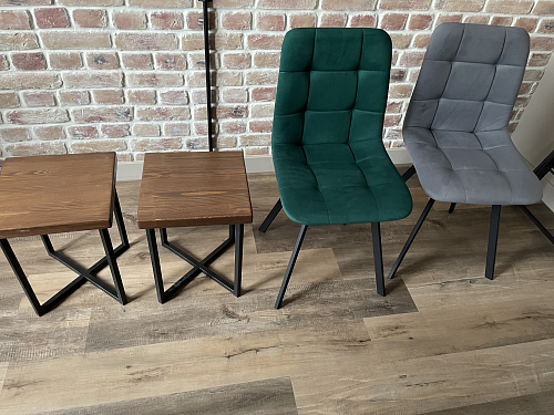 Стул на металлокаркасе Чилли К кирпичный / черный фото покупателя 673