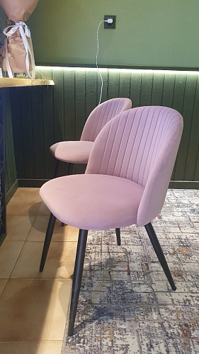 Стул на металлокаркасе Gabi 1 light purple / black фото покупателя 764