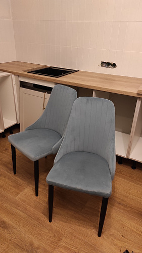 Стул на металлокаркасе Kora light purple / black фото покупателя 410