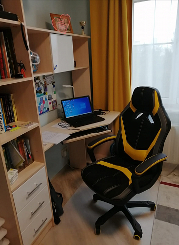 Компьютерное кресло Bens черное / серое / желтое фото покупателя 12