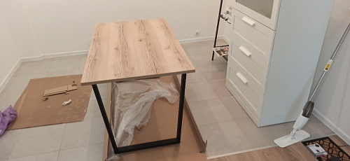 Деревянный стол Лота Лофт 120х75 белый матовый / дуб крафт золотой фото покупателя 465