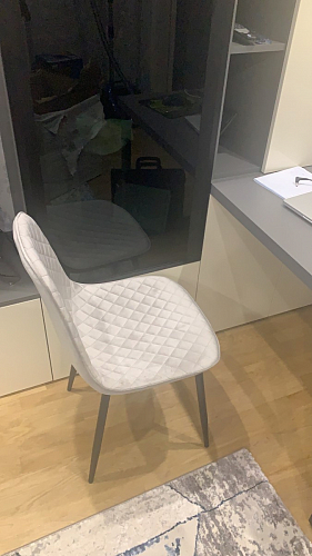 Стул на металлокаркасе Capri dark beige / white фото покупателя 52