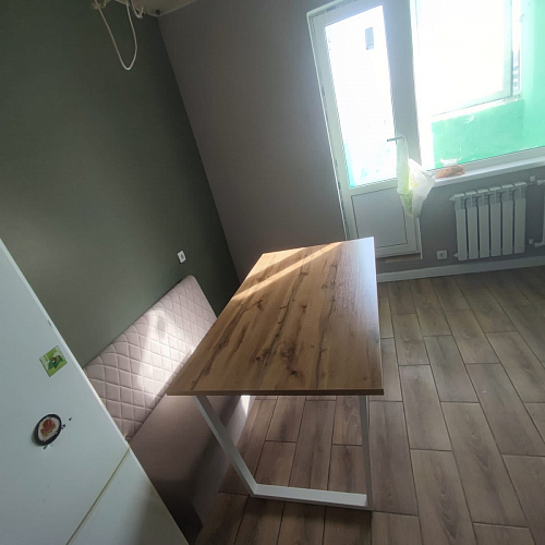 Деревянный стол Лота Лофт 120х75 белый матовый / дуб крафт золотой фото покупателя 807