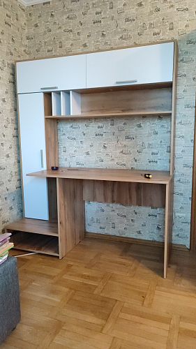 Письменный стол Лайт 03.243 дуб золотой (craft) / белый премиум фото покупателя 289