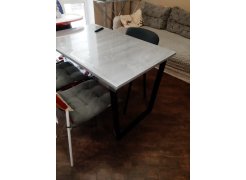 Стол Лота Лофт 140 25 мм юта / белый матовый фото покупателя 555