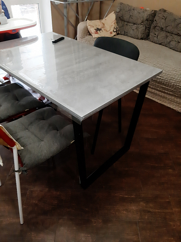 Деревянный стол Лота Лофт 120х75 белый матовый / дуб крафт золотой фото покупателя 555