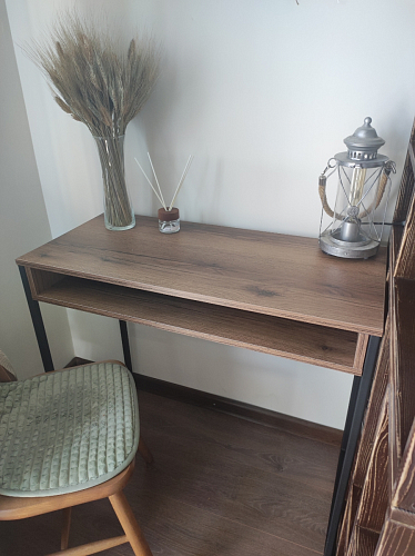 Письменный стол Лео Лофт черный матовый / дуб делано темный фото покупателя 36