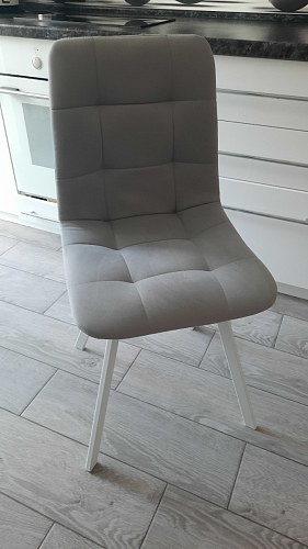 Стул на металлокаркасе Чилли бежевый / белый каркас фото покупателя 808