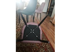 Стул на металлокаркасе Kora 1 light blue / white / black фото покупателя 12