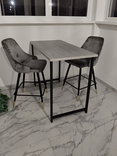 Барная стойка Дилан Лофт 120х40х90 бетон светлый фото покупателя 78