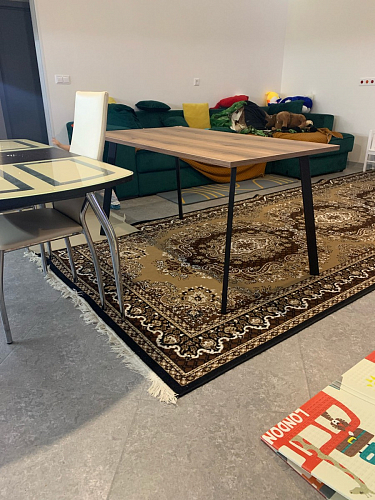 Стол Тринити Лофт 140 25 мм дуб делано темный / белый фото покупателя 32