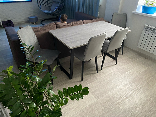 Деревянный стол Лота Лофт 120х75 белый матовый / дуб крафт золотой фото покупателя 60