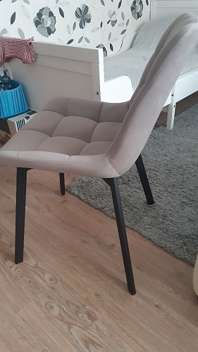 Стул на металлокаркасе Челси серый 02 / черный фото покупателя 152