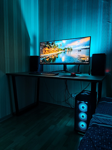 Стол Лота Лофт 140 25 мм черный матовый / бетон фото покупателя 792