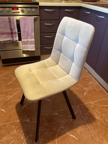 Стул на металлокаркасе Чилли зеленый / черный фото покупателя 878