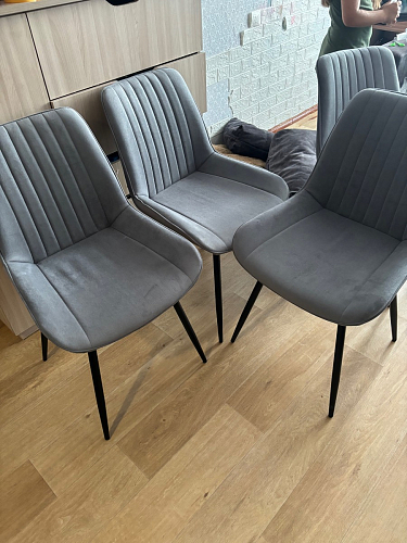 Комплект стульев Вейв 4 шт светло-серый / черный фото покупателя 121