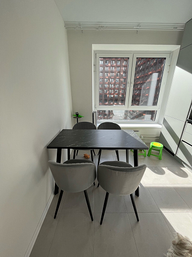 Стол Тринити Лофт 140 25 мм дуб делано темный / белый фото покупателя 23