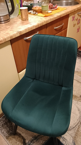 Стул на металлокаркасе Седа К латте / черный фото покупателя 33