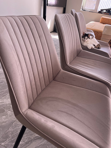 Стул на металлокаркасе Седа К латте / черный фото покупателя 321