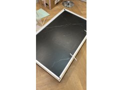 Керамический стол Ливи 140(200)х80х78 белый мрамор / черный фото покупателя 7