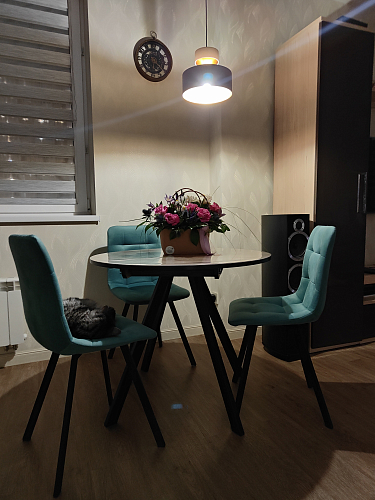 Стул на металлокаркасе Чилли темно-серый / черный каркас фото покупателя 710