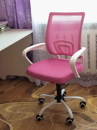 Компьютерное кресло Ergoplus белое / голубое фото покупателя 10