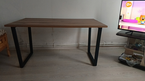 Деревянный стол Лота Лофт 140х80 дуб крафт табачный / черный матовый фото покупателя 993