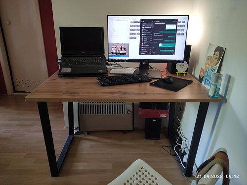 Деревянный стол Лота Лофт 120х75 белый матовый / дуб крафт золотой фото покупателя 816