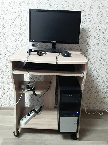 Компьютерный стол Джаз-27 дуб молочный  - Уцененный экземпляр фото покупателя 1