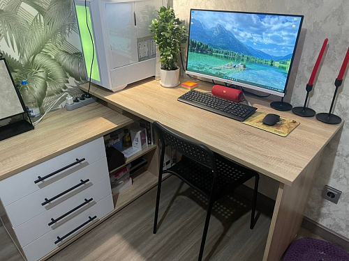 Компьютерный стол с тумбой КСТ-109 тумба слева фото покупателя 50