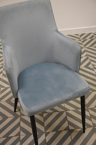 Стул на металлокаркасе Benza blue / black из шоурума 1