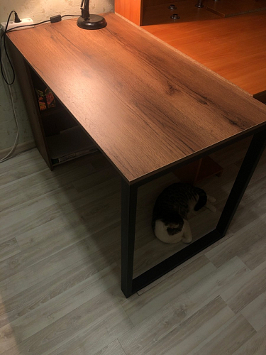 Письменный стол Битти Лофт 116х60х75 дуб вотан / черный матовый фото покупателя 3